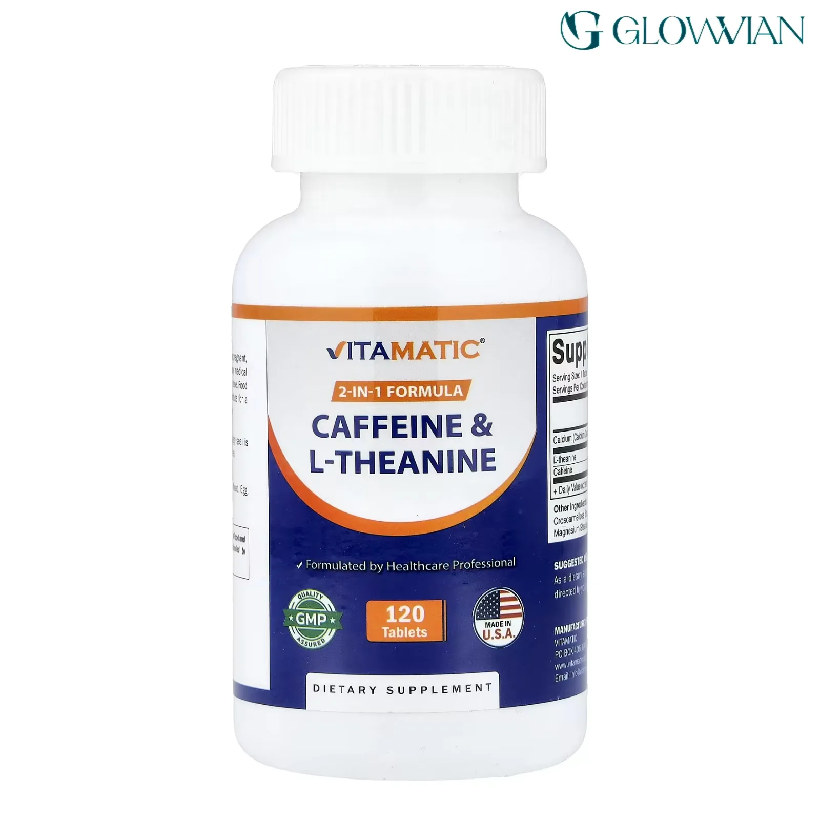 Caffeine & L-Theanine, 120 Tablets