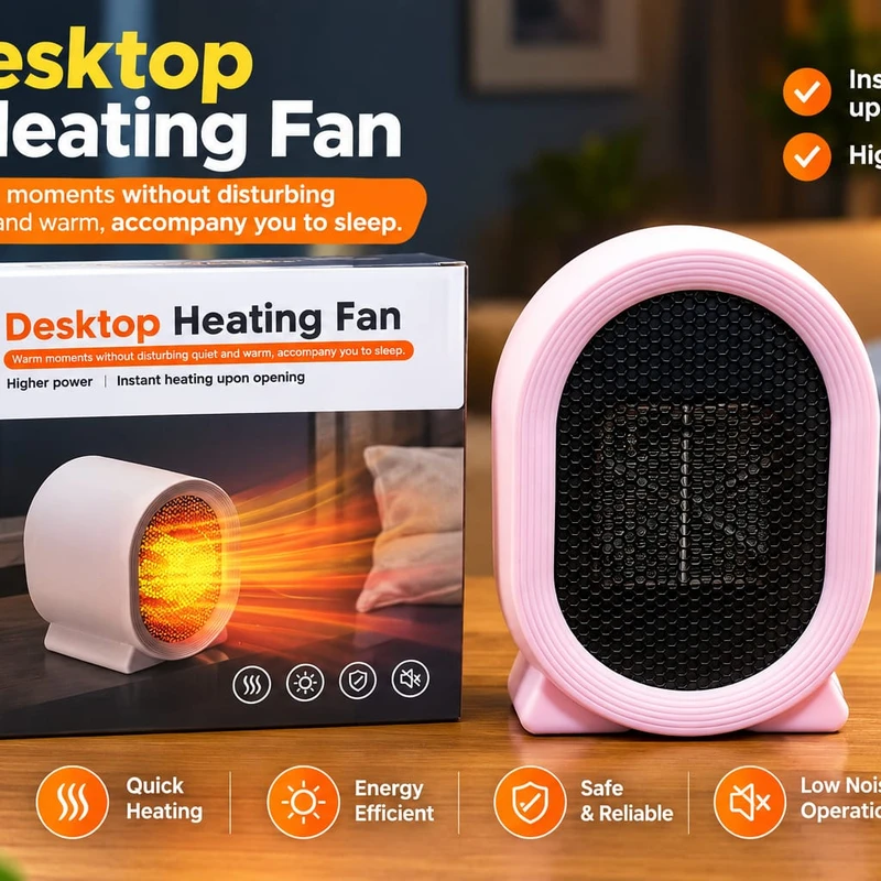 Mini Portable Personal Desktop Fast Heating Fan Heater For Winter Room Office