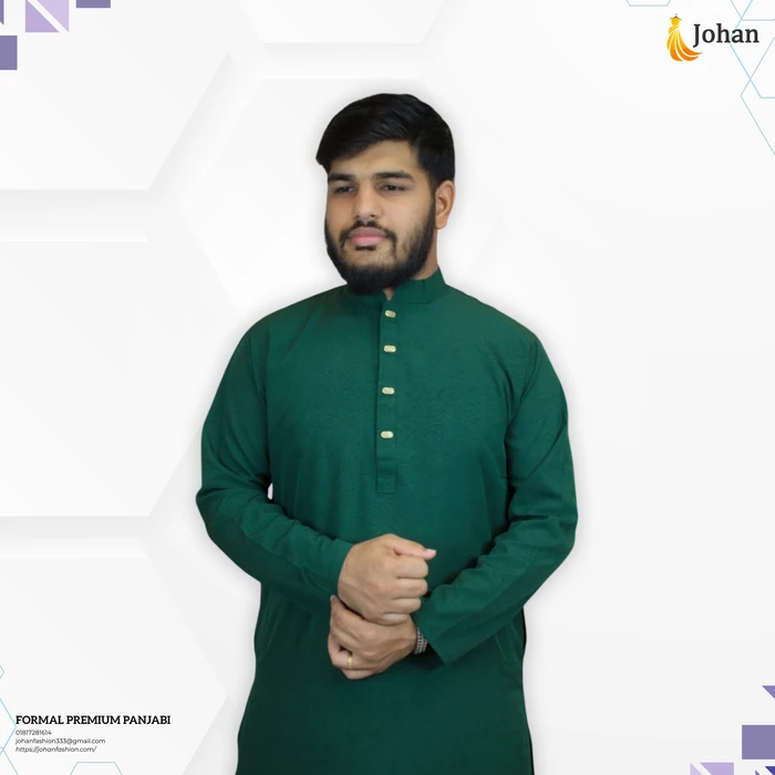Premium Formal Panjabi See Green Color