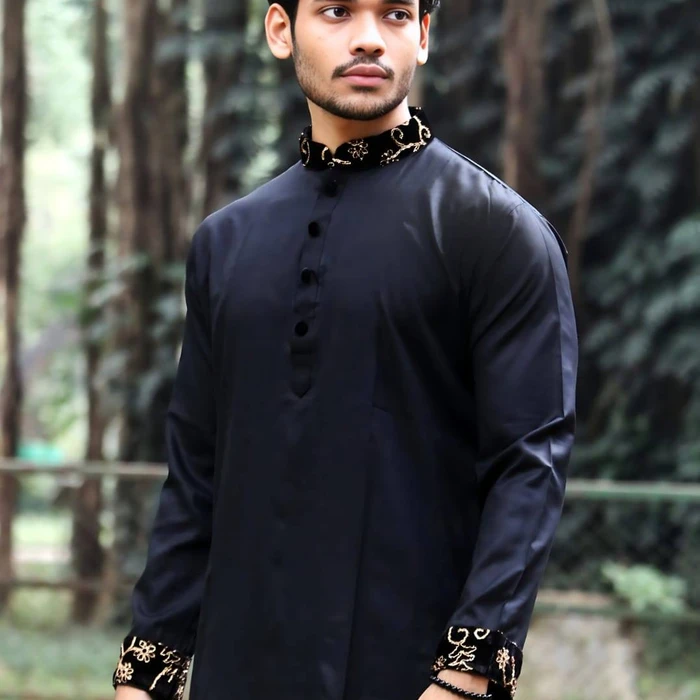 Black Color Contrast Panjabi