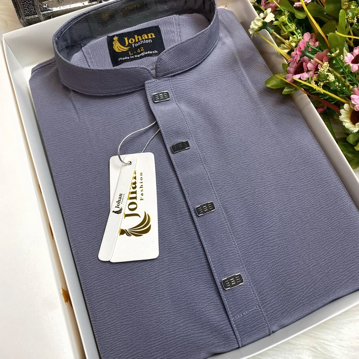 Zaffran Premium Formal Panjabi Ash Color