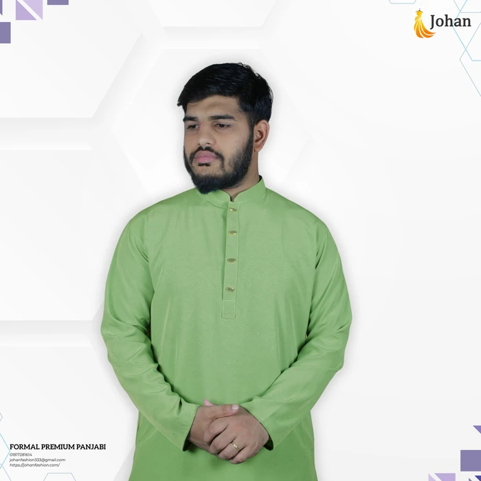 Premium Formal Panjabi Mint Green Color