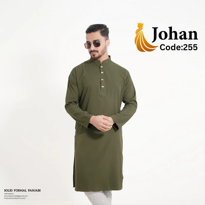 Solid Formal Panjabi Olive Color