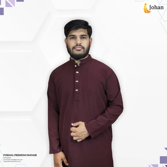Premium Formal Panjabi Maroon Color