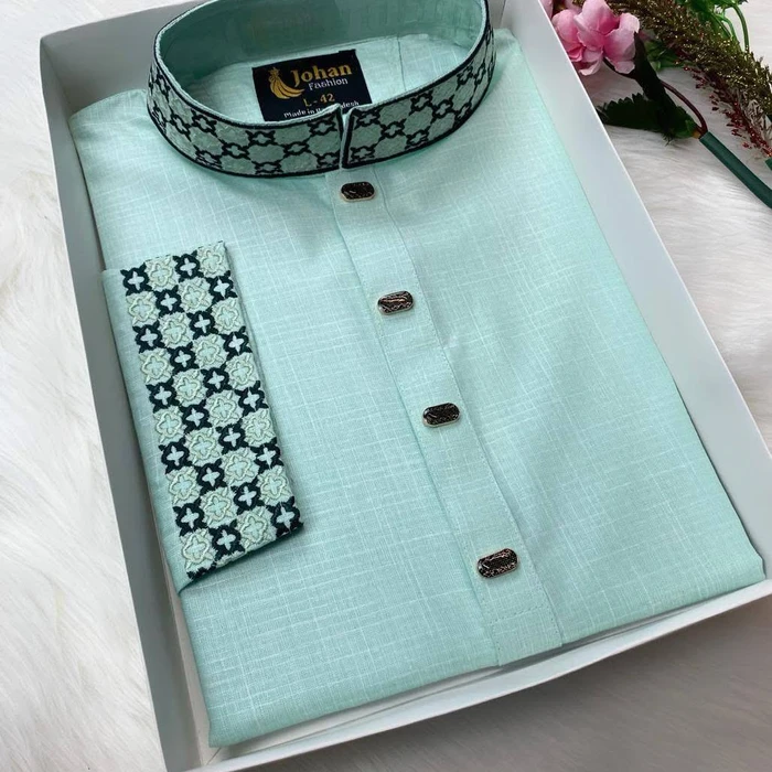 Embroidered Premium Punjabi Pest Color